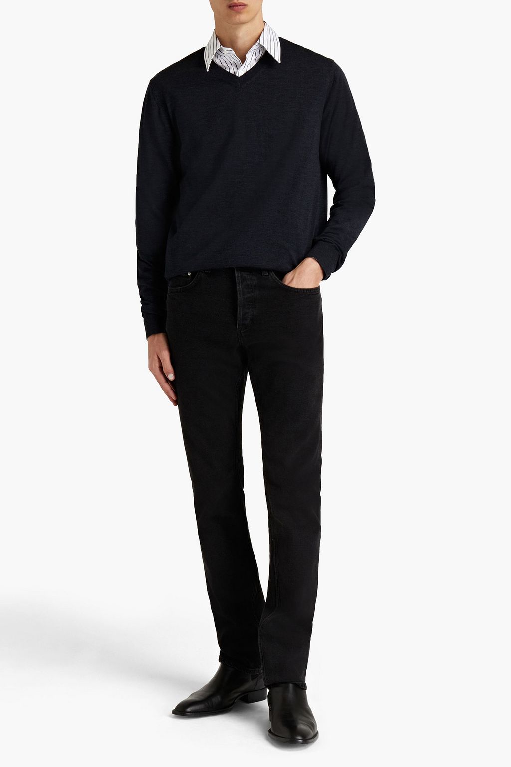 IRO Arano mélange merino wool sweater