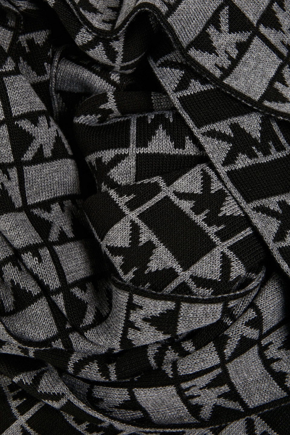 MICHAEL KORS PRINTED INTARSIA-KNIT SCARF