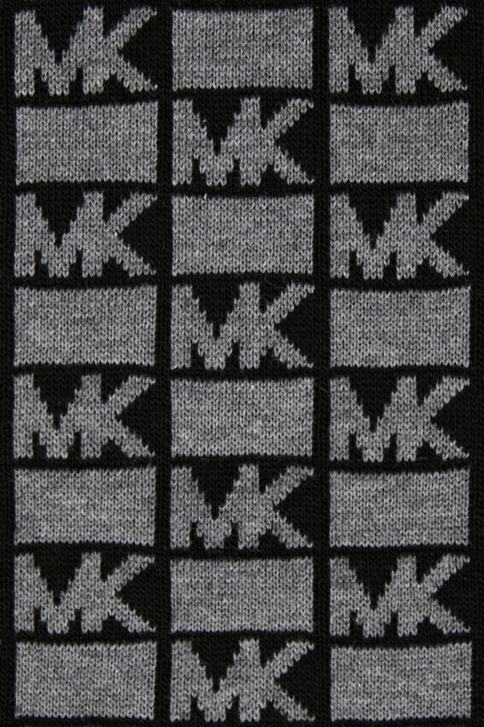 MICHAEL KORS PRINTED INTARSIA-KNIT SCARF