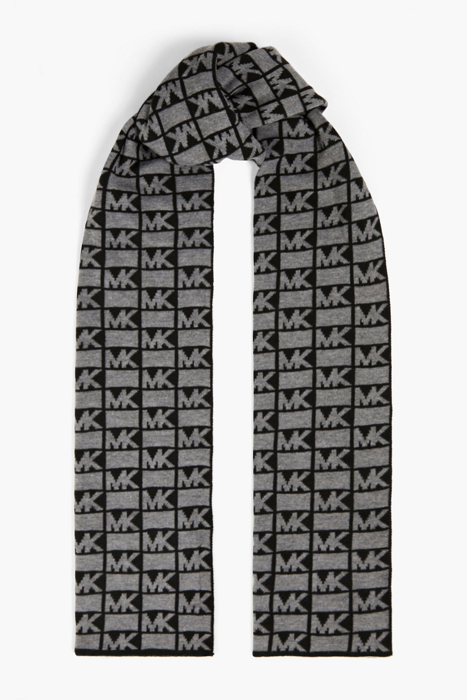 MICHAEL KORS PRINTED INTARSIA-KNIT SCARF