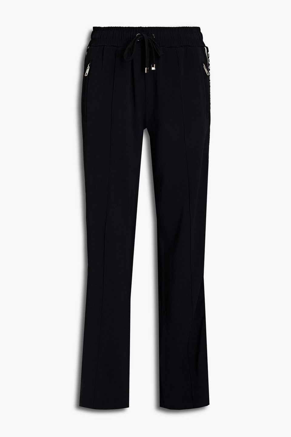 dolce & gabbana - stretch-crepe track pants - black - it 46
