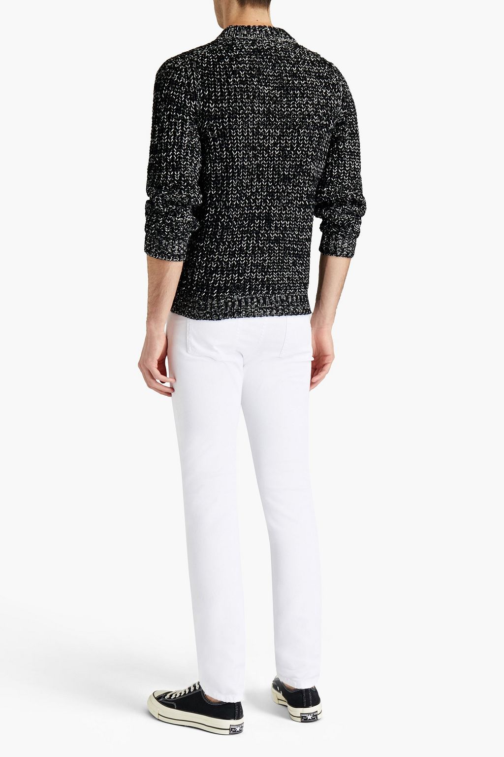 IRO Marled ribbed cotton-blend sweater