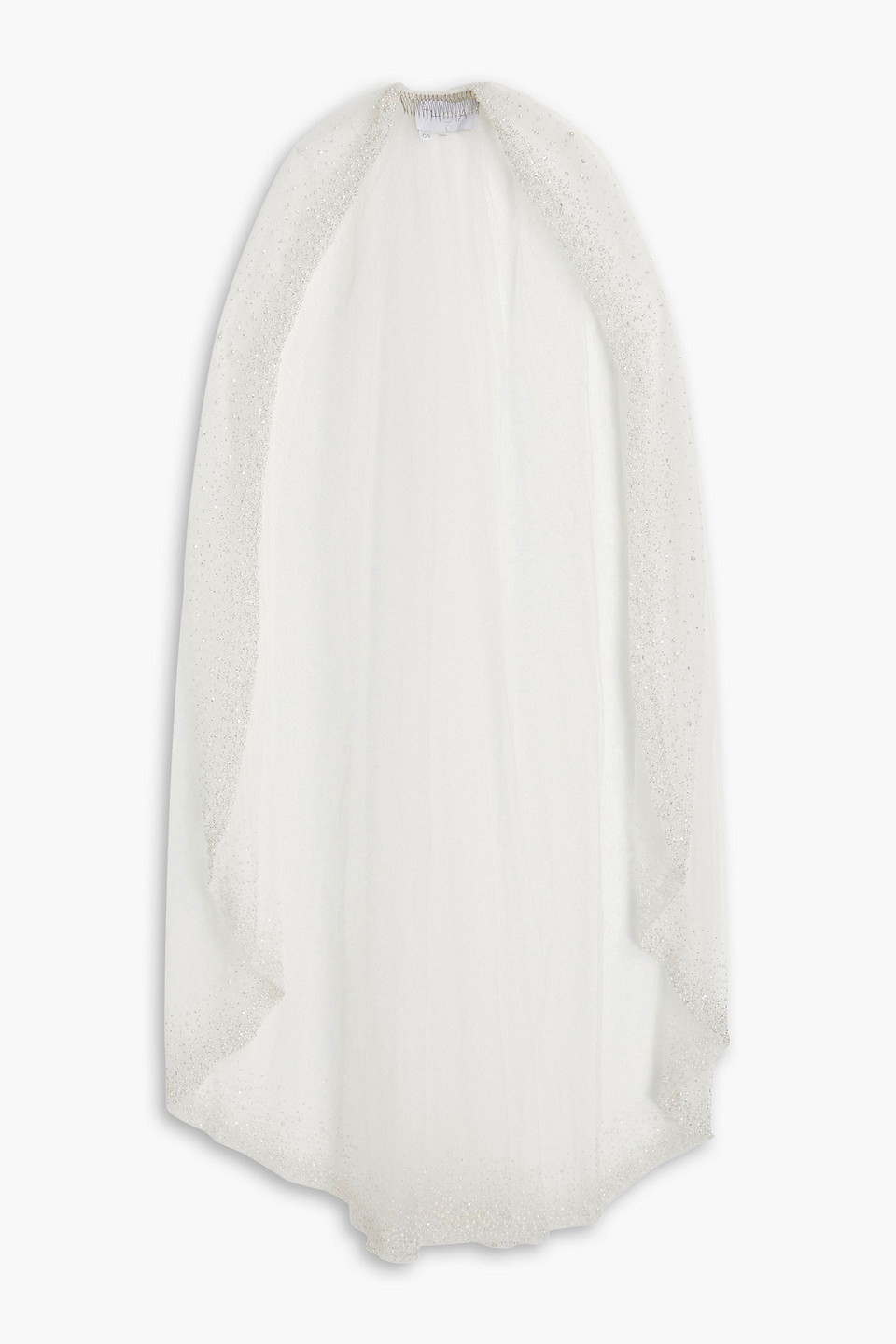 Theia Rhea Embellished Tulle Veil In White