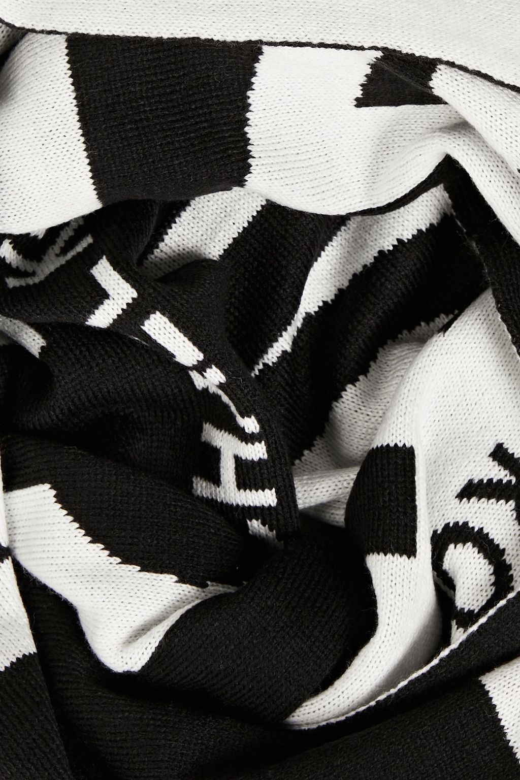 MICHAEL KORS Logo-print intarsia-knit scarf