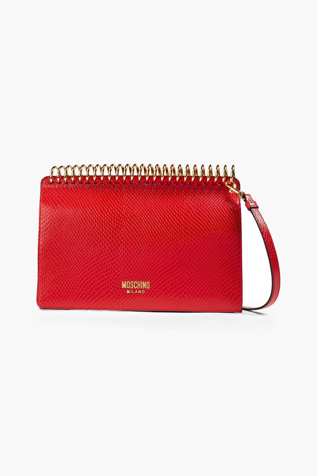 MOSCHINO Snake-effect leather shoulder bag | THE OUTNET