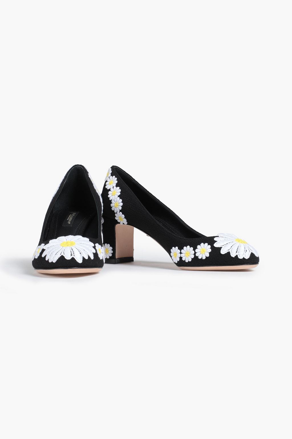DOLCE&GABBANA Embroidered crepe pumps
