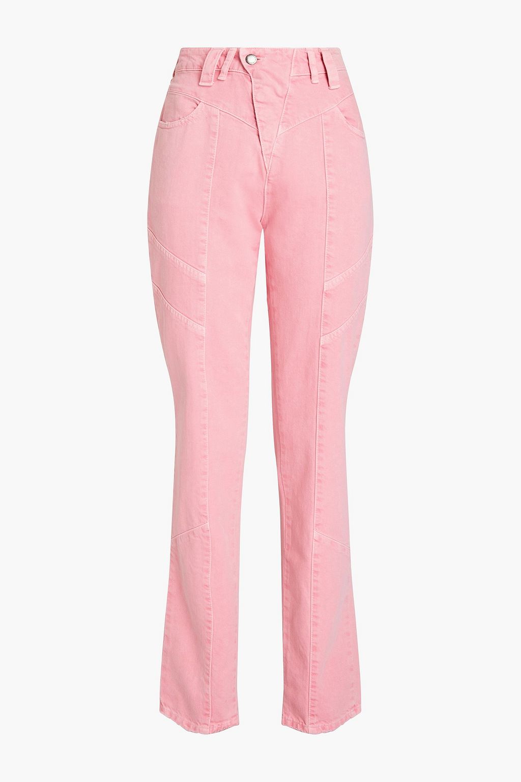Baby pink High-rise straight-leg jeans 