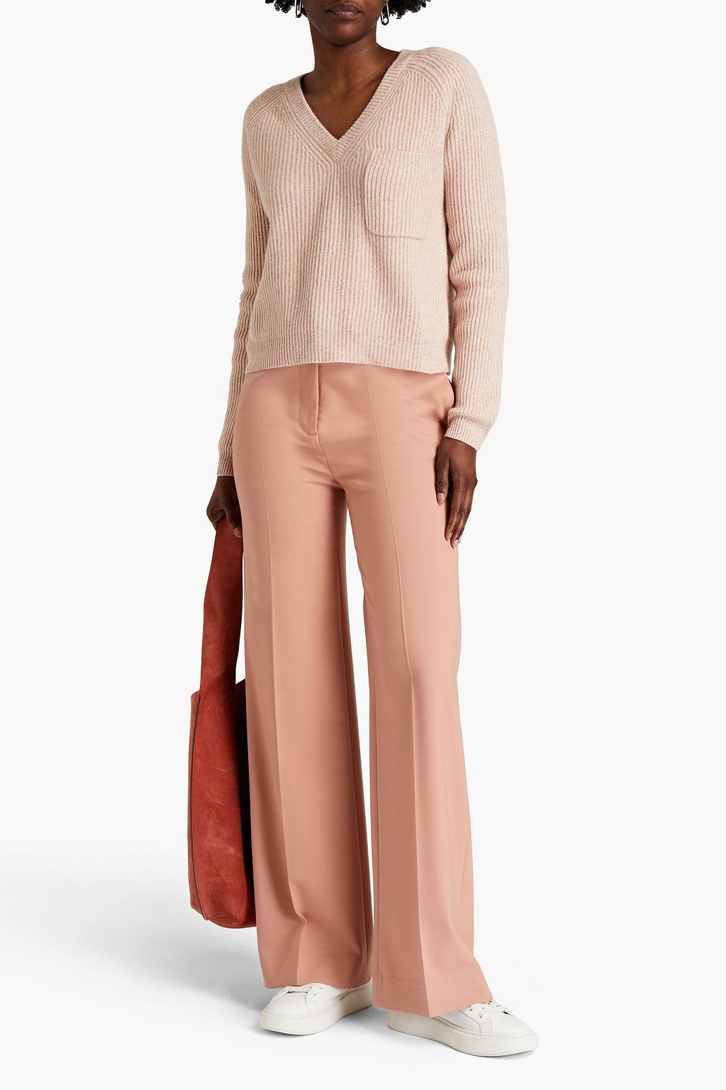NAADAM Mélange ribbed cashmere sweater