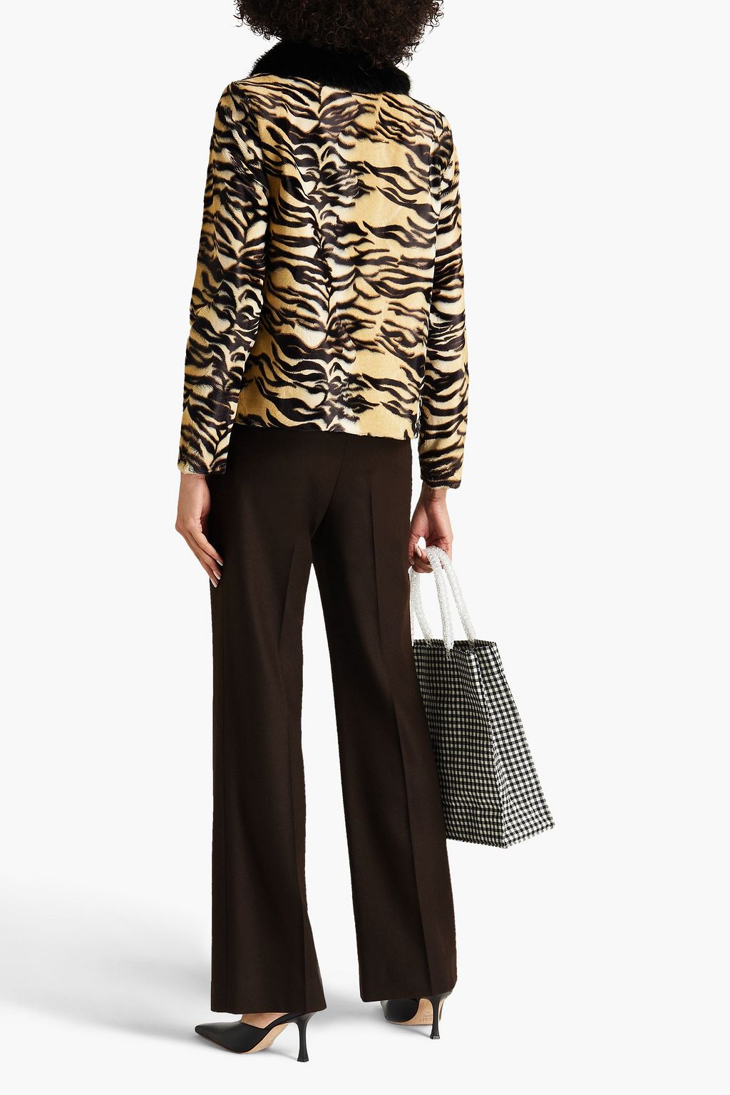 SHRIMPS Duke leopard-print faux fur jacket