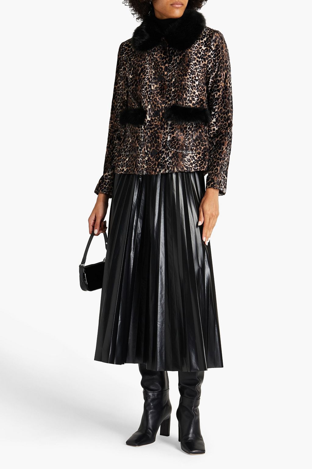 SHRIMPS Duke tiger-print faux fur jacket