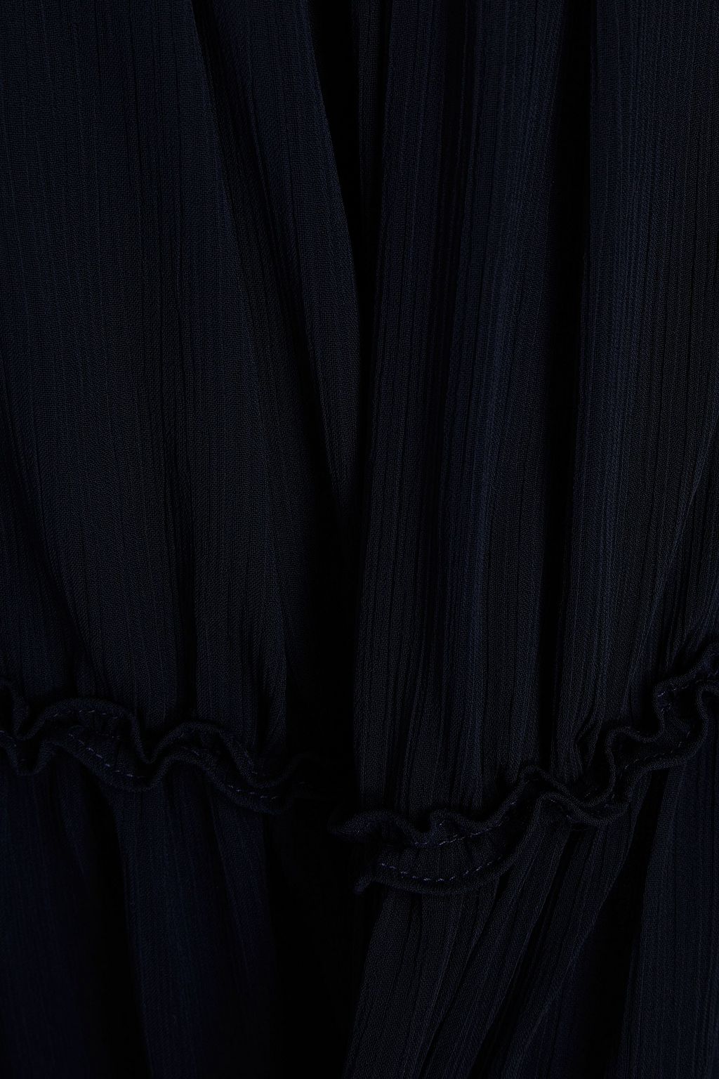 CINQ À SEPT Zinia tiered crepon halterneck mini dress