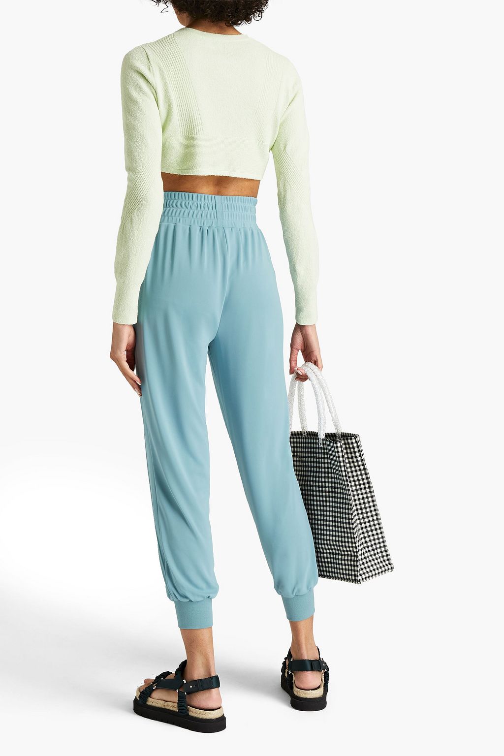 CINQ À SEPT Gizele tie-front jersey tapered pants