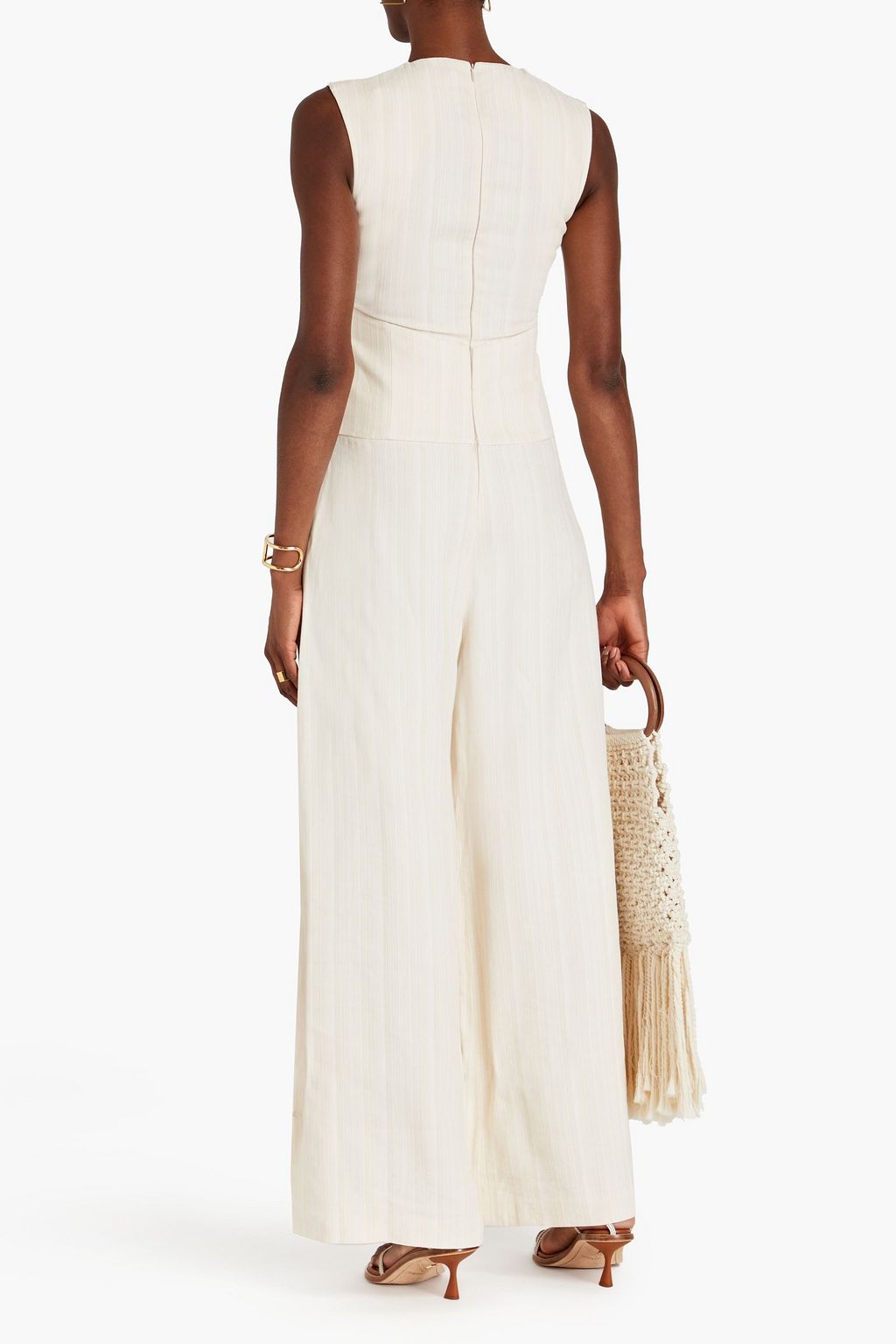 ANNA QUAN Mariana cutout woven wide-leg jumpsuit