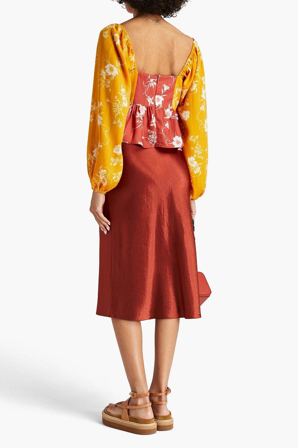 WALTER BAKER Cleo floral-print crepe de chine top