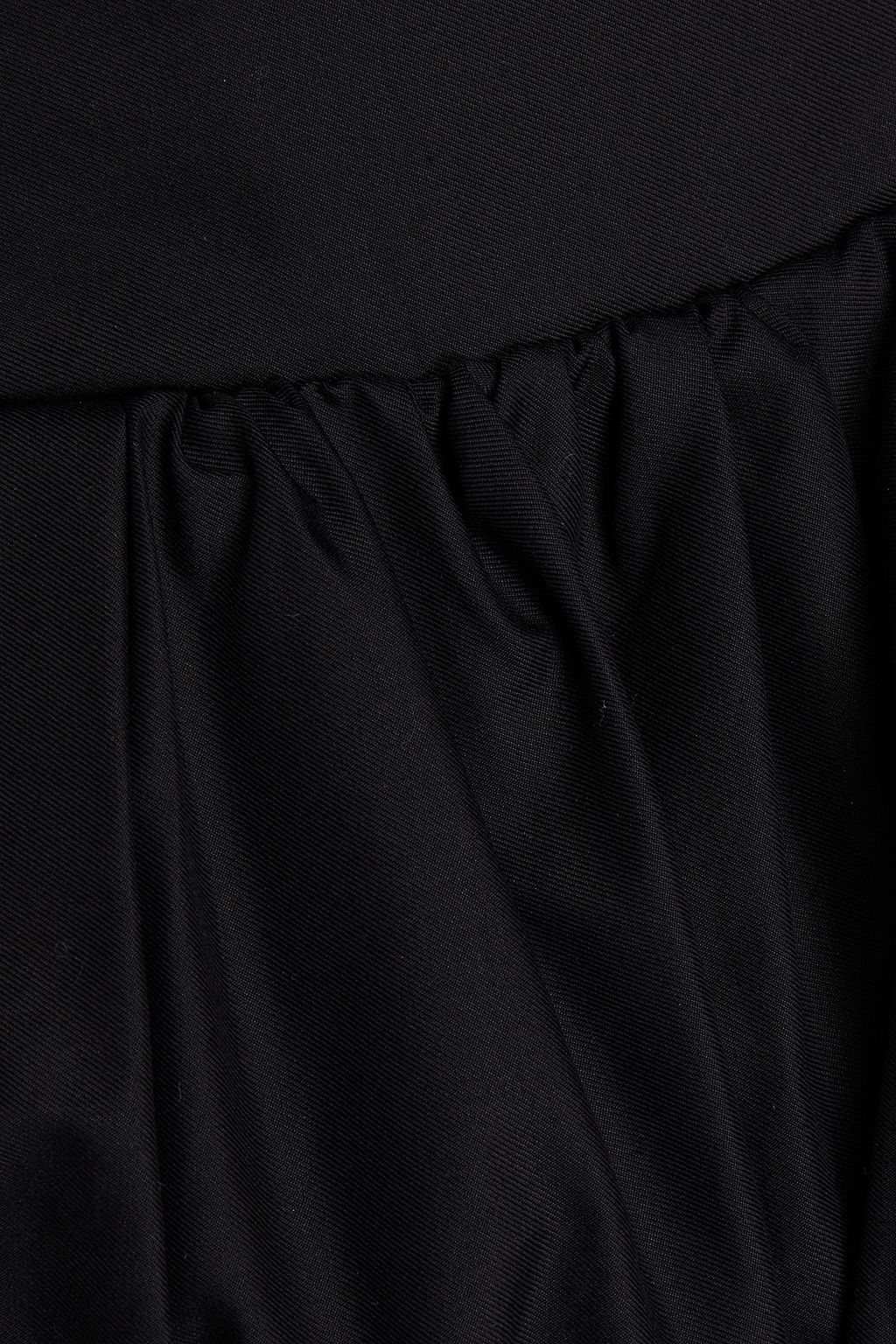 KHAITE コットンツイル ミニワンピース ギャザー入り