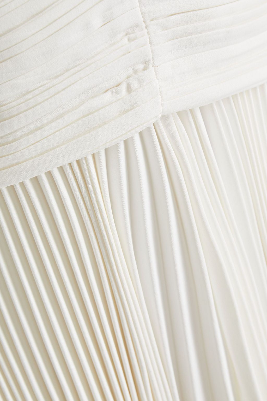 KHAITE Lou Lou pleated crepe mini dress