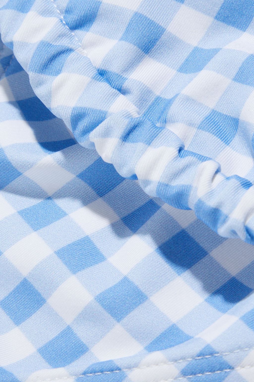 HVN Gingham triangle bikini top