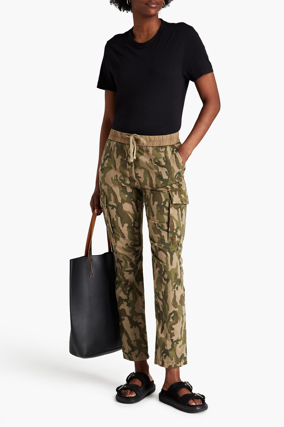 James Perse Cotton-jersey T-shirt In Black
