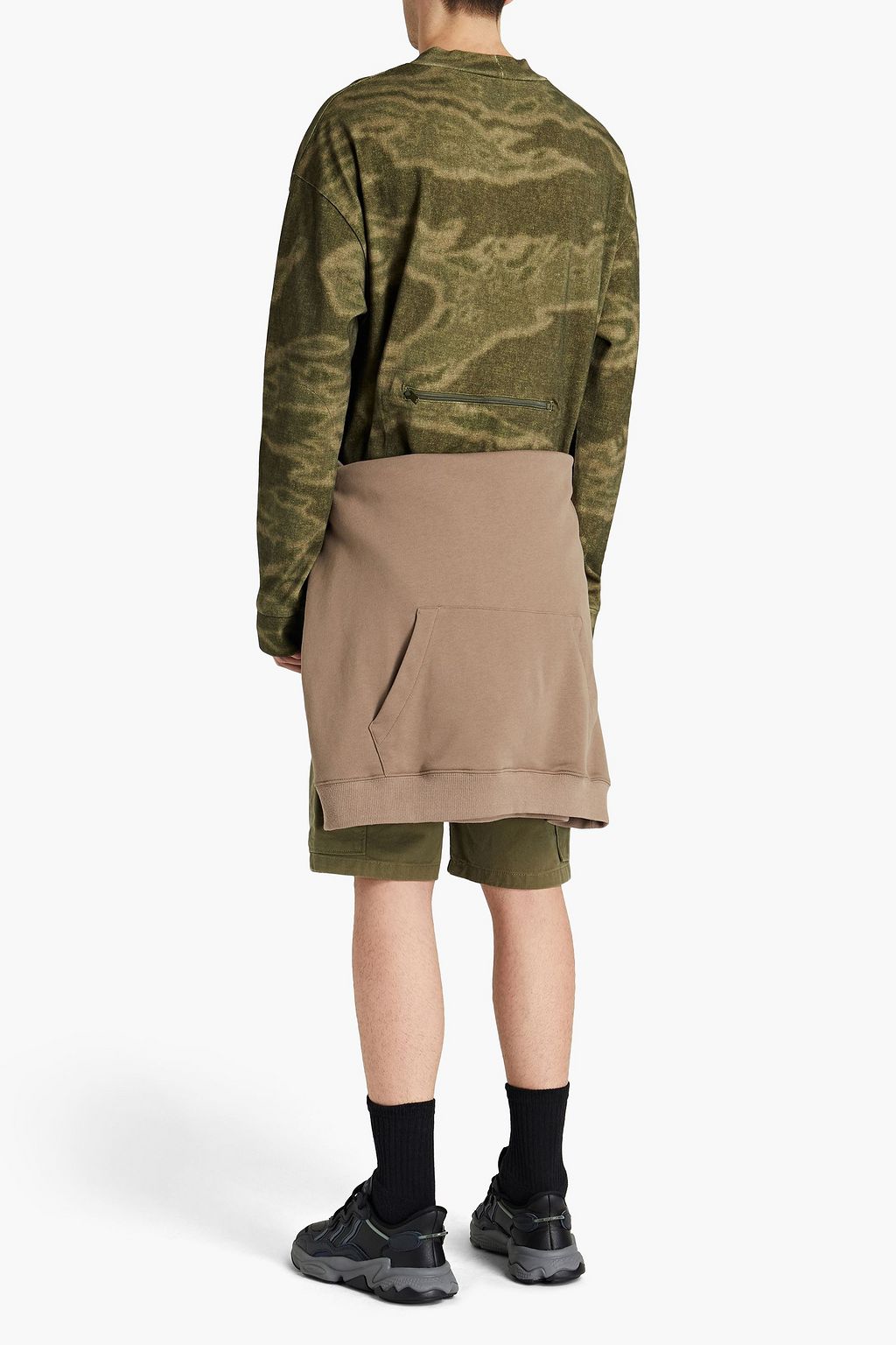 YEEZY Printed French cotton-terry sweatshirt