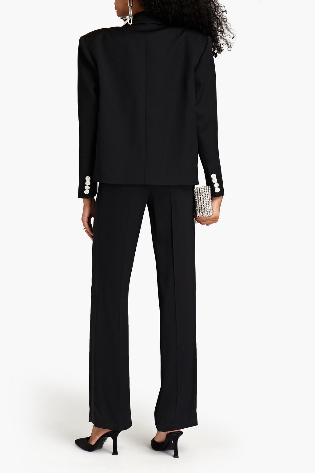 MAGDA BUTRYM Double-breasted crystal-embellished wool blazer