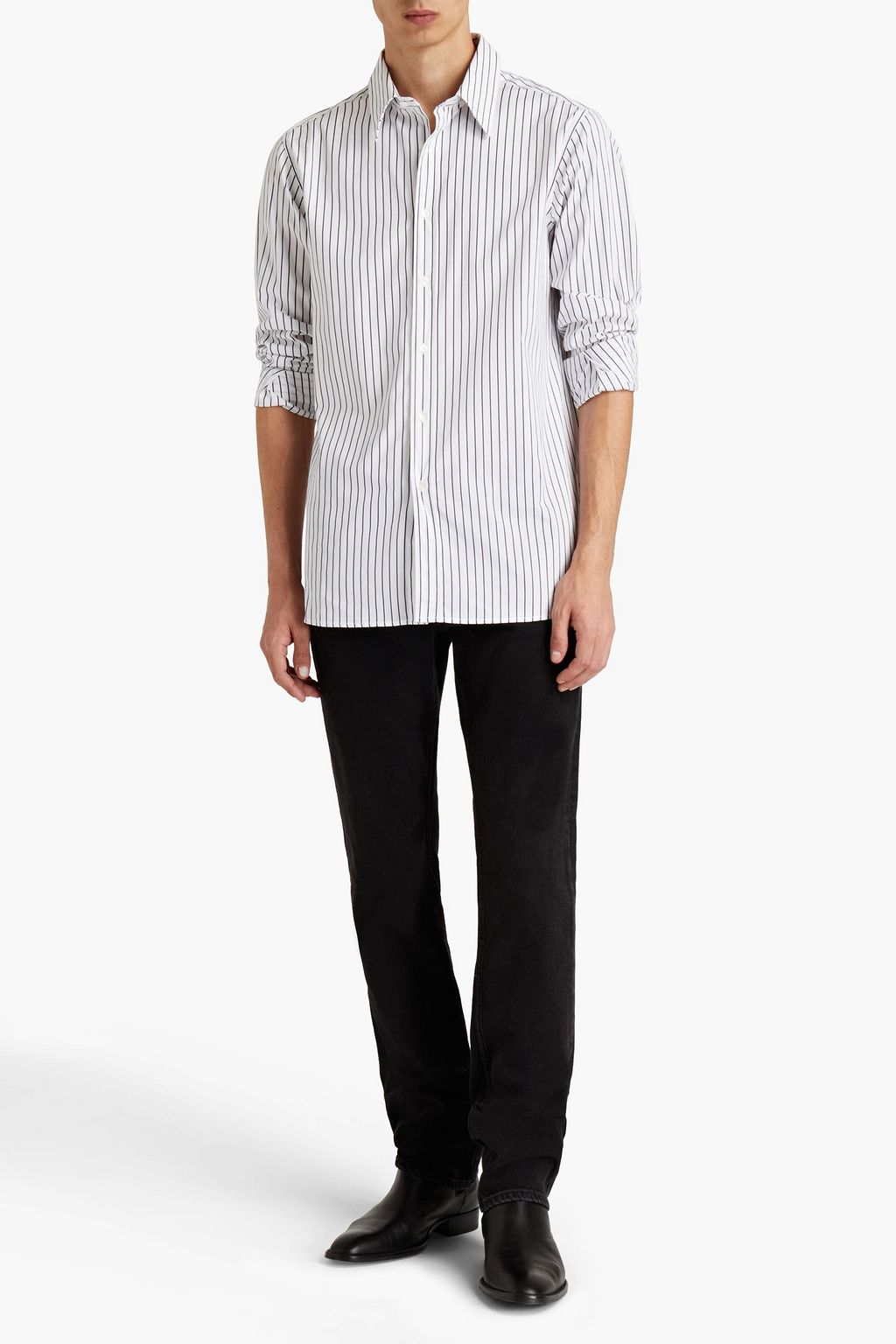 IRO Chester striped cotton-poplin shirt