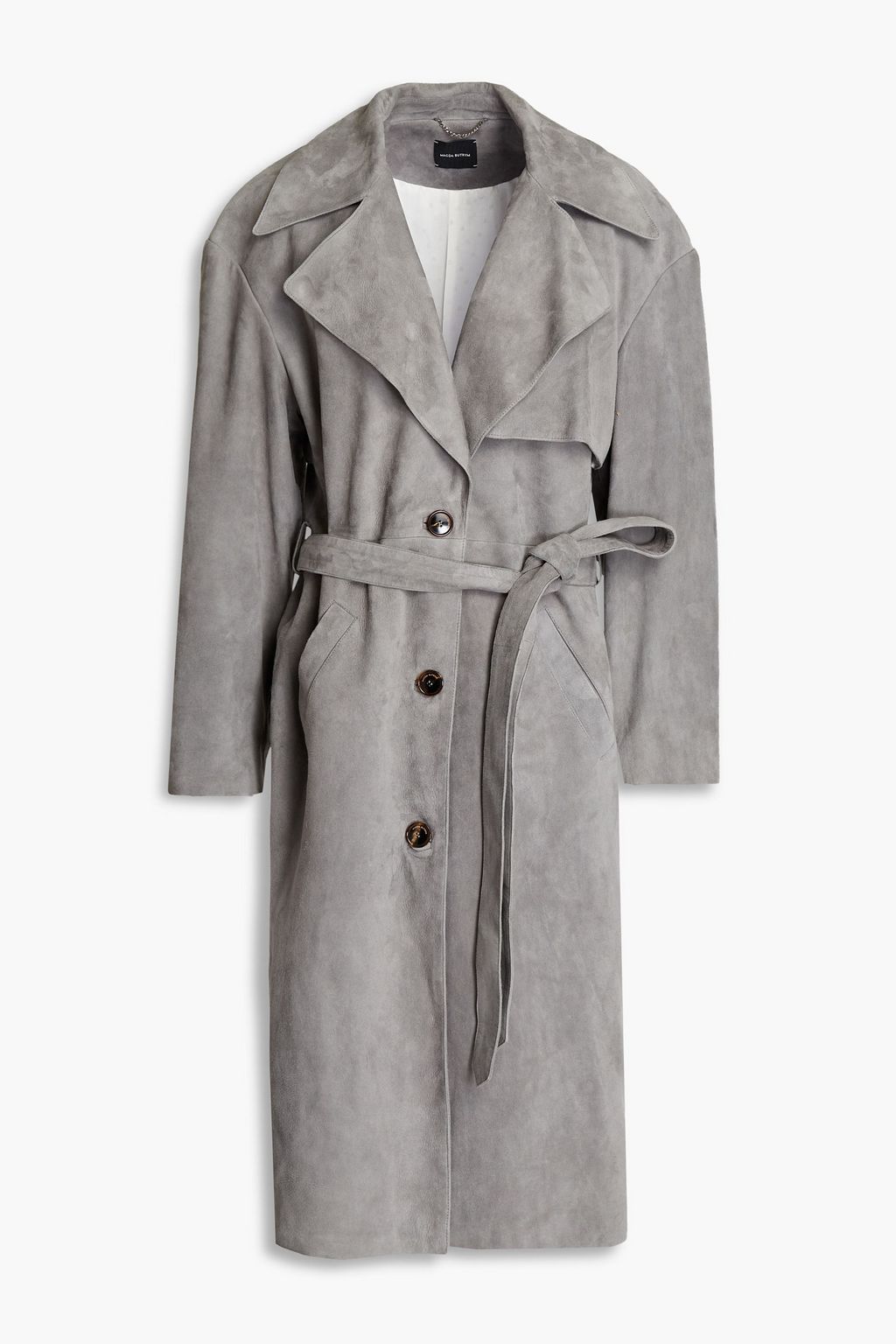 Gray Suede trench coat | Sale up to 70 