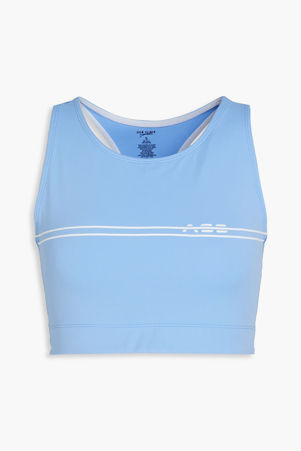 Adam Selman Sport Cropped logo-print stretch top