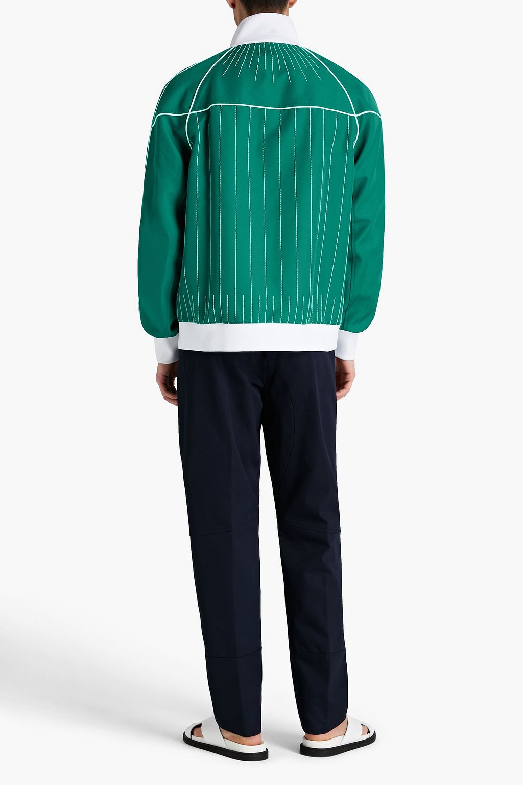 VALENTINO Topstitched twill track jacket