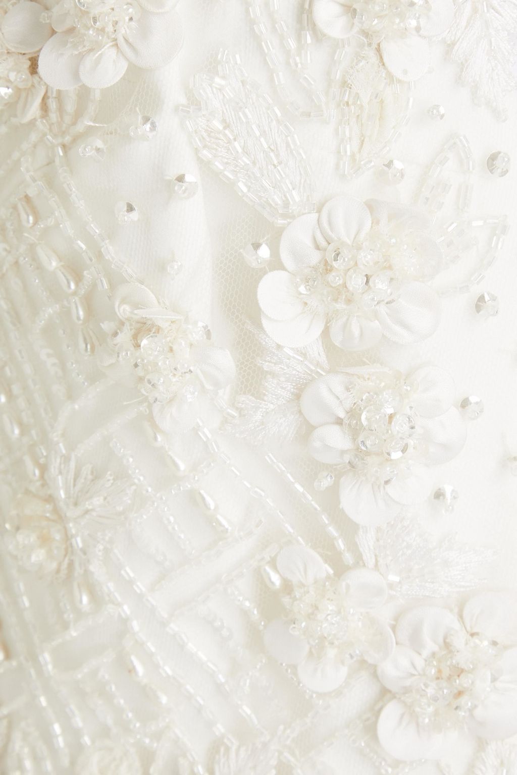 THEIA Rosetta gathered embellished tulle bridal gown