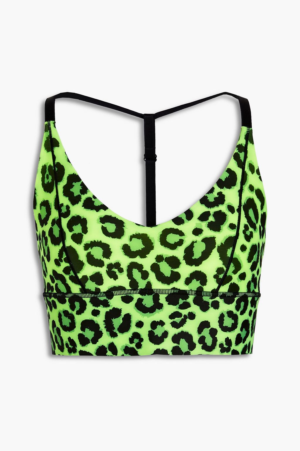 ADAM SELMAN SPORT Leopard-print stretch sports bra