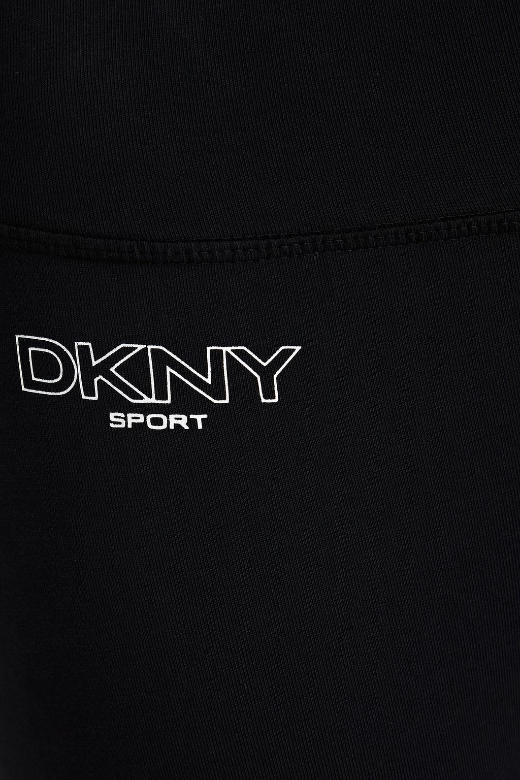 DKNY Cropped printed stretch-cotton jersey leggings