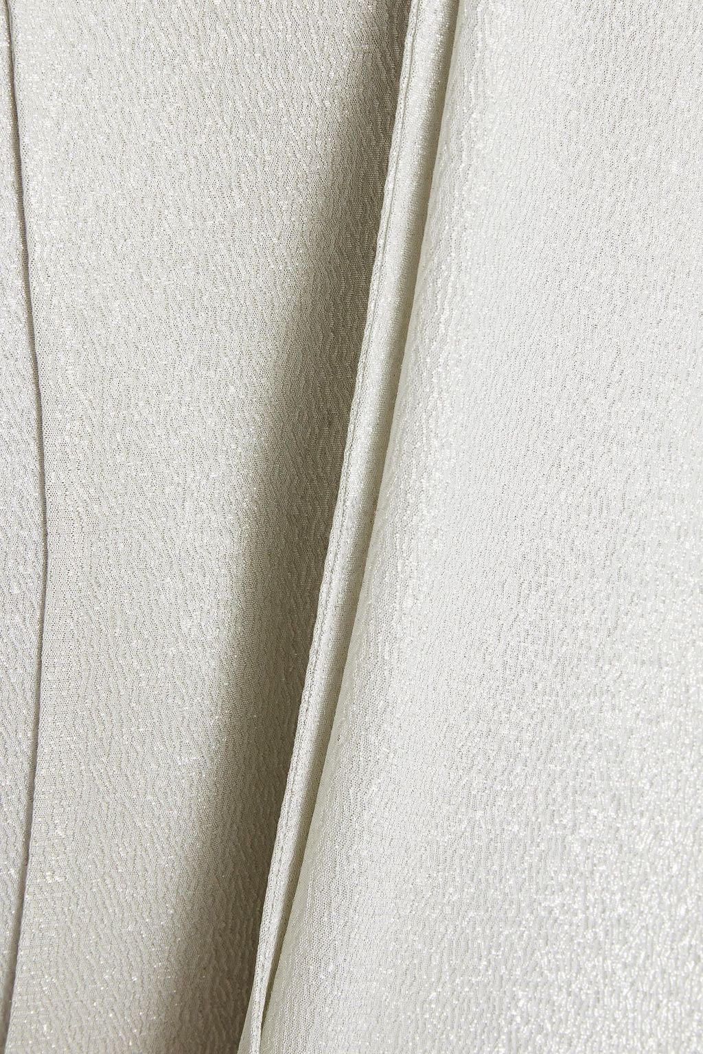 VALENTINO GARAVANI Mehrlagiges Oberteil aus strukturiertem Crêpe mit Metallic-Effekt