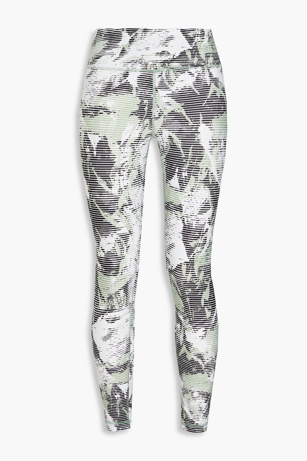 Cropped printed stretch leggings 