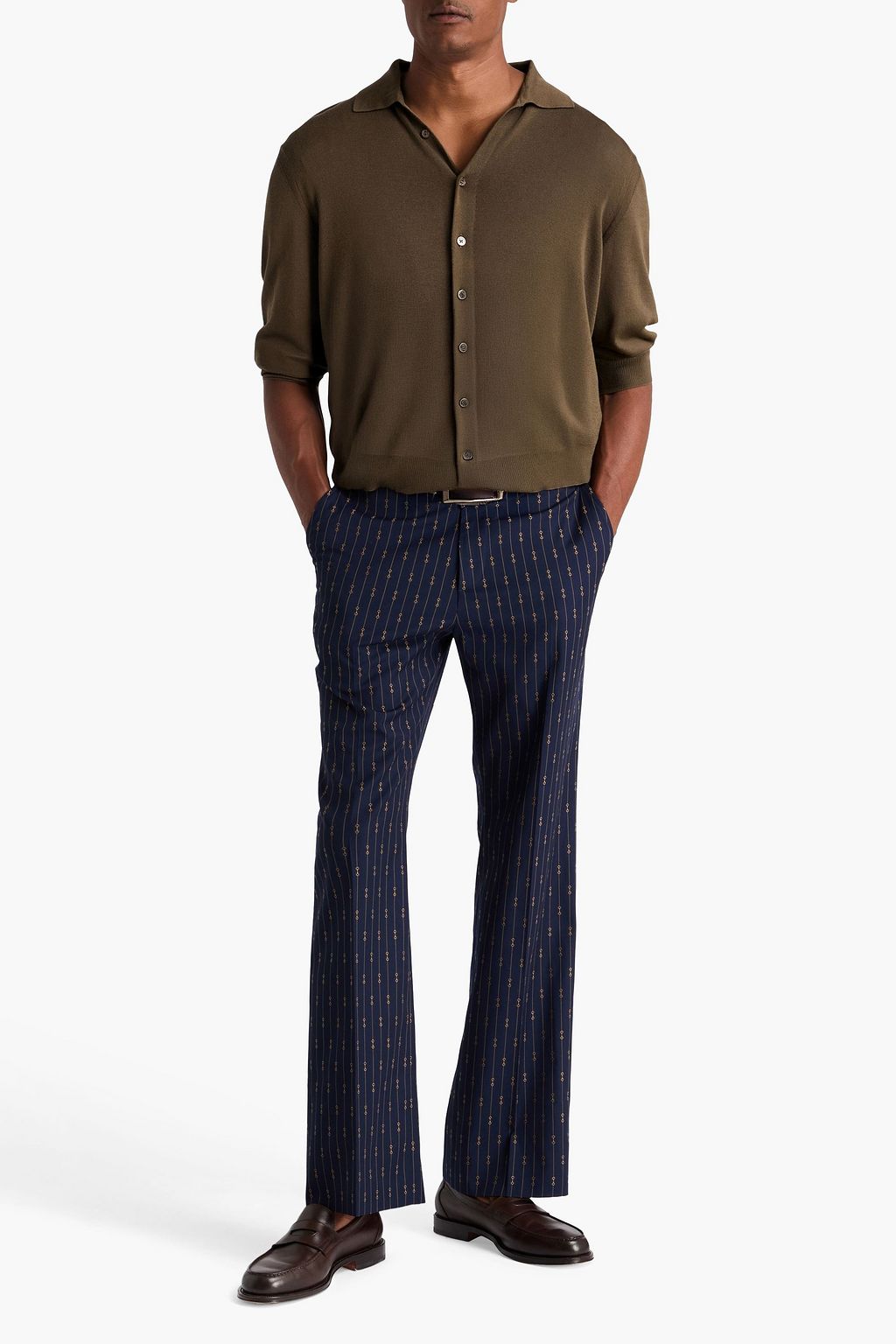 GUCCI Striped jacquard pants
