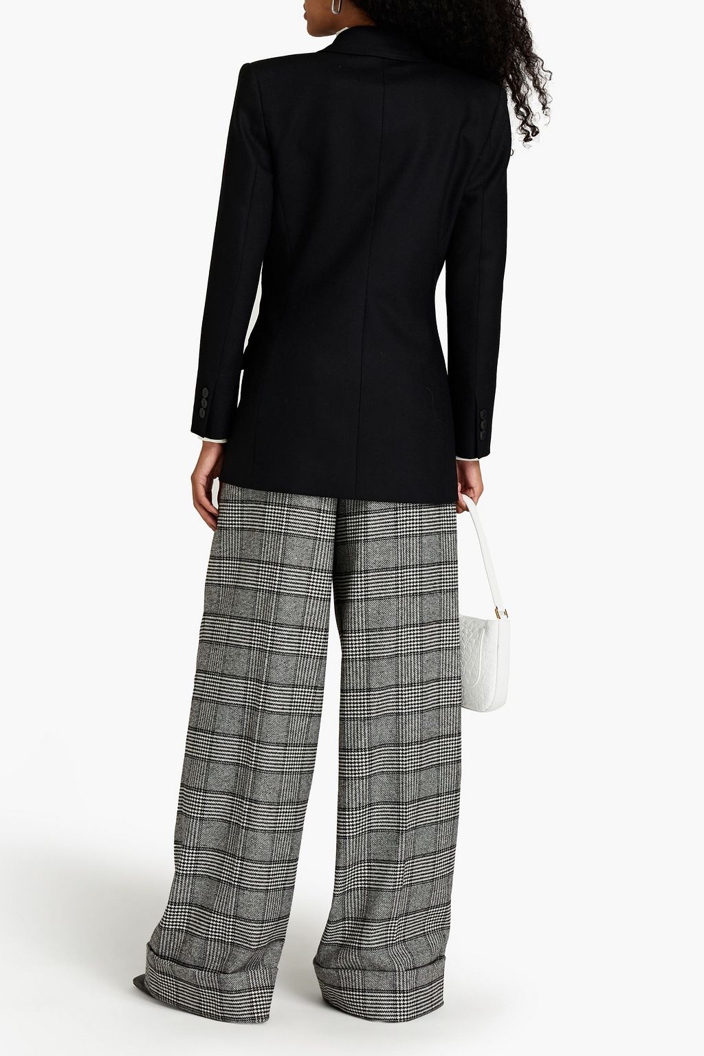 ALBERTA FERRETTI Double-breasted stretch-wool twill blazer