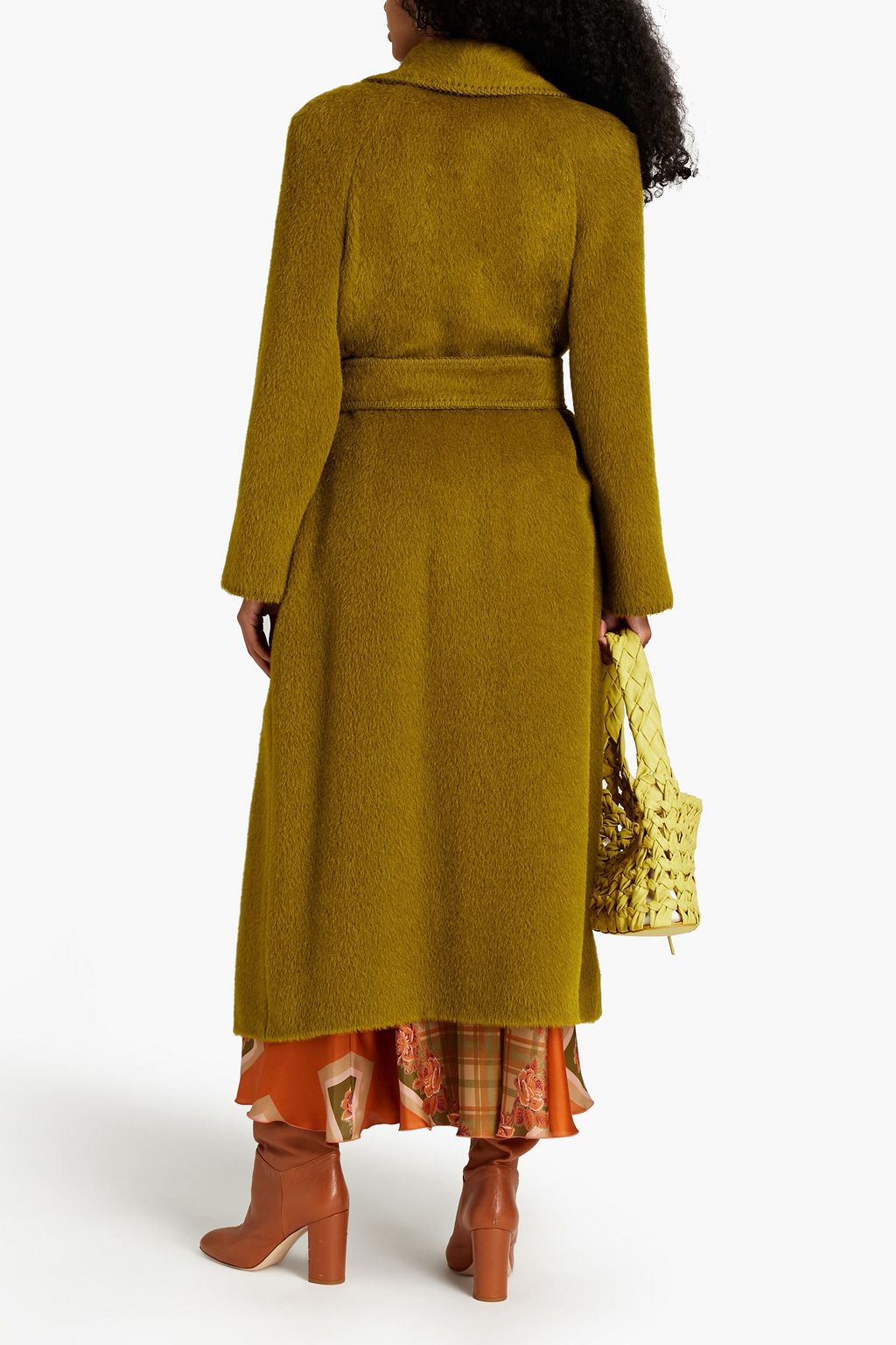 ALBERTA FERRETTI Brushed alpaca and wool-blend coat