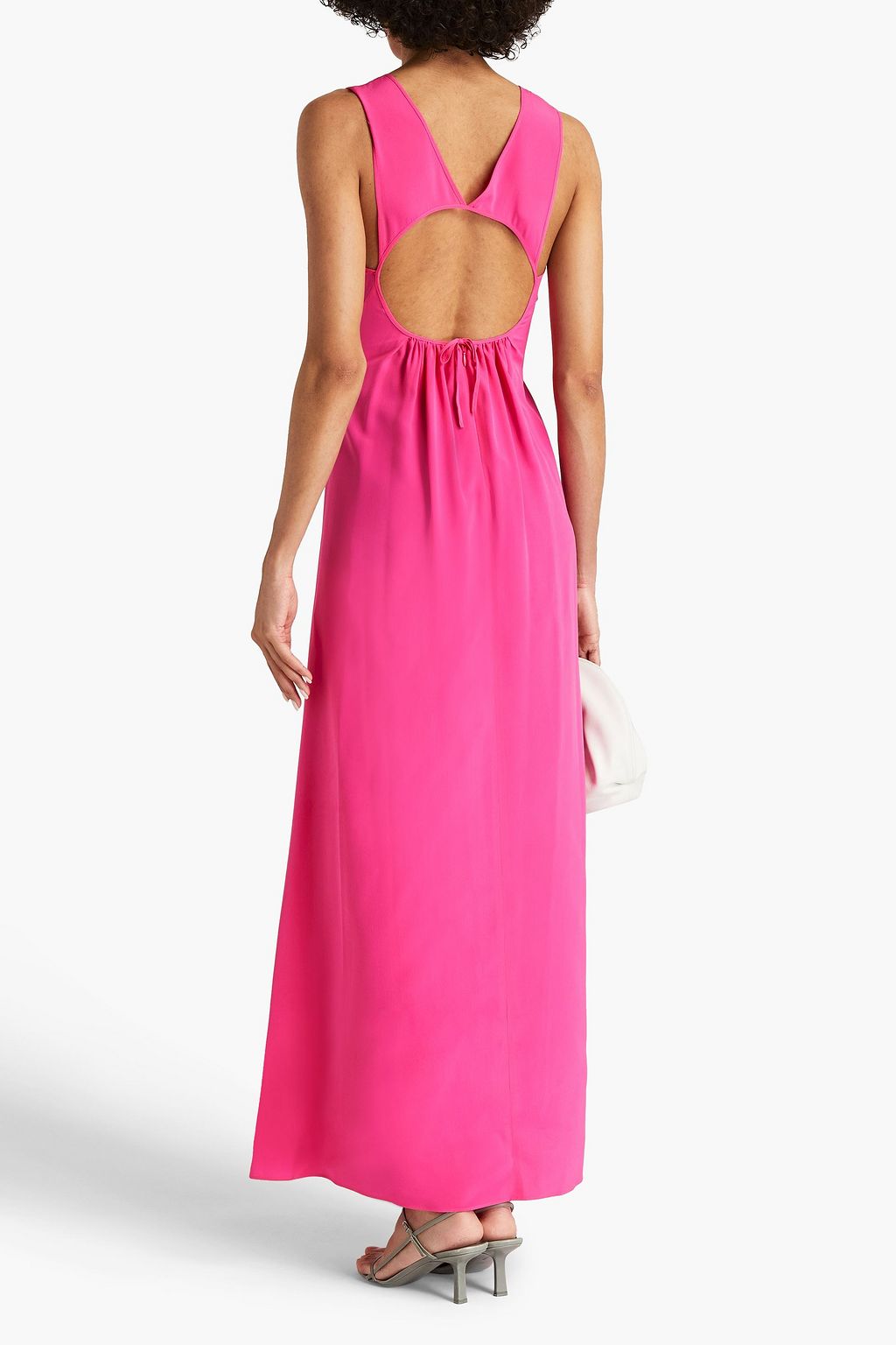 ASPESI Cutout silk-charmeuse maxi dress