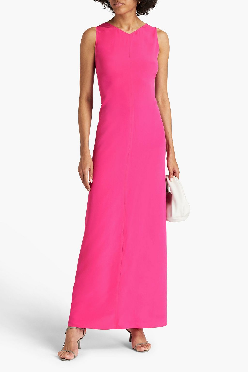 ASPESI Cutout silk-charmeuse maxi dress