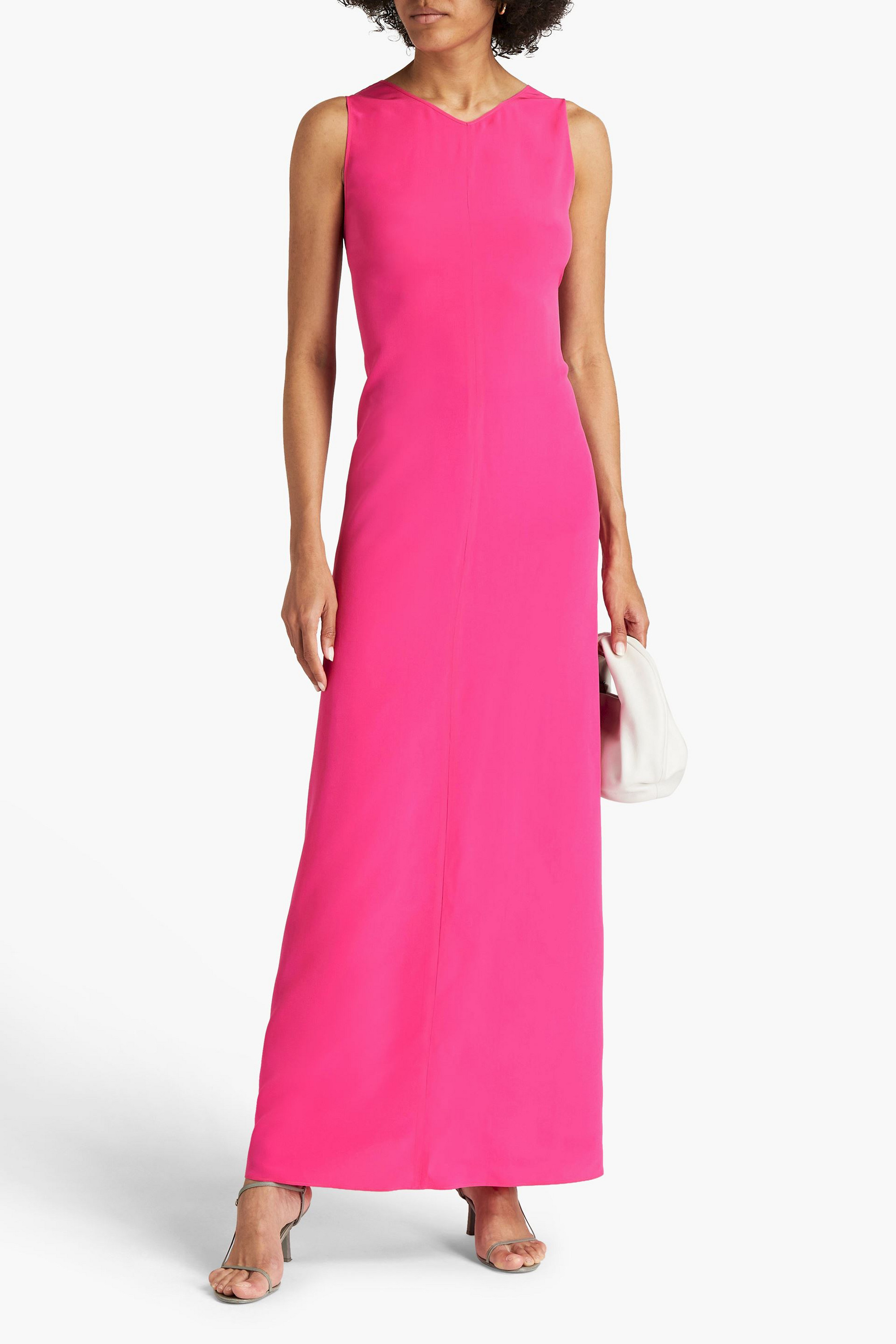 ASPESI Cutout silk-charmeuse maxi dress
