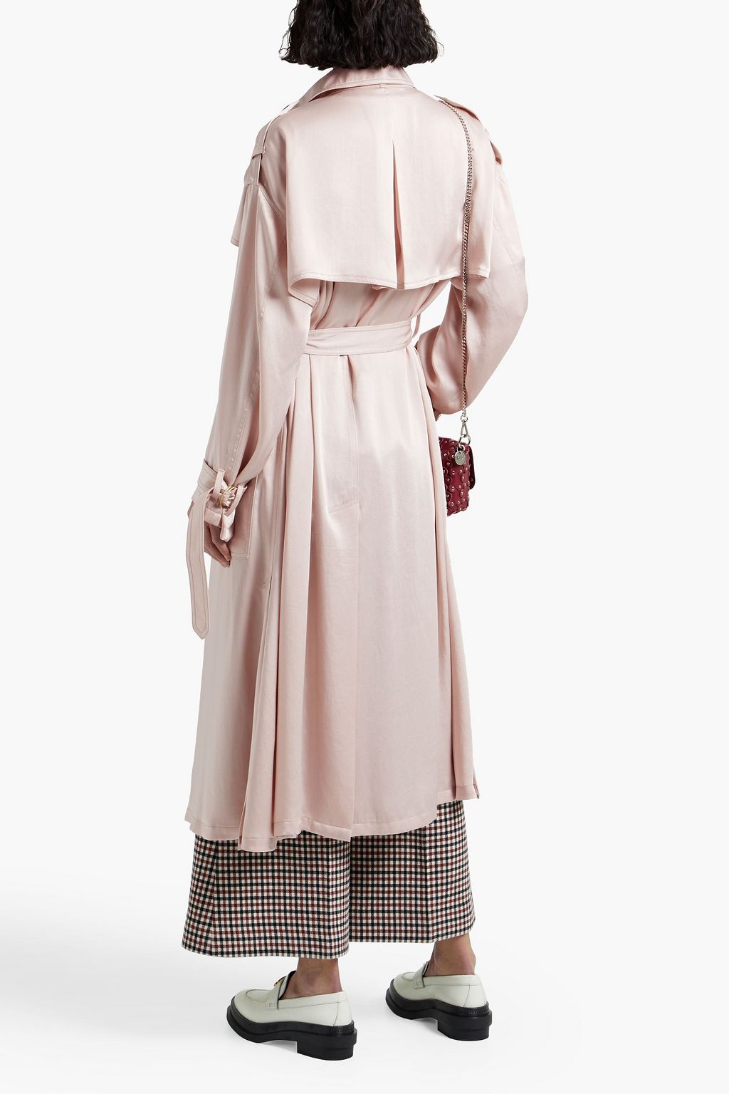REDVALENTINO Belted satin trench coat