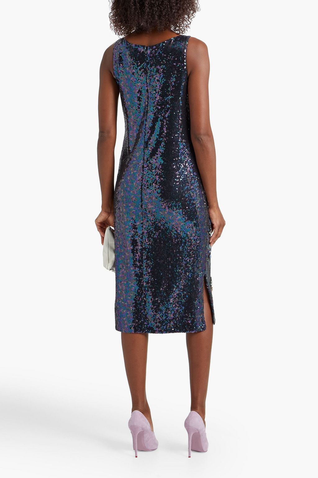 ERDEM Embellished crepe midi dress