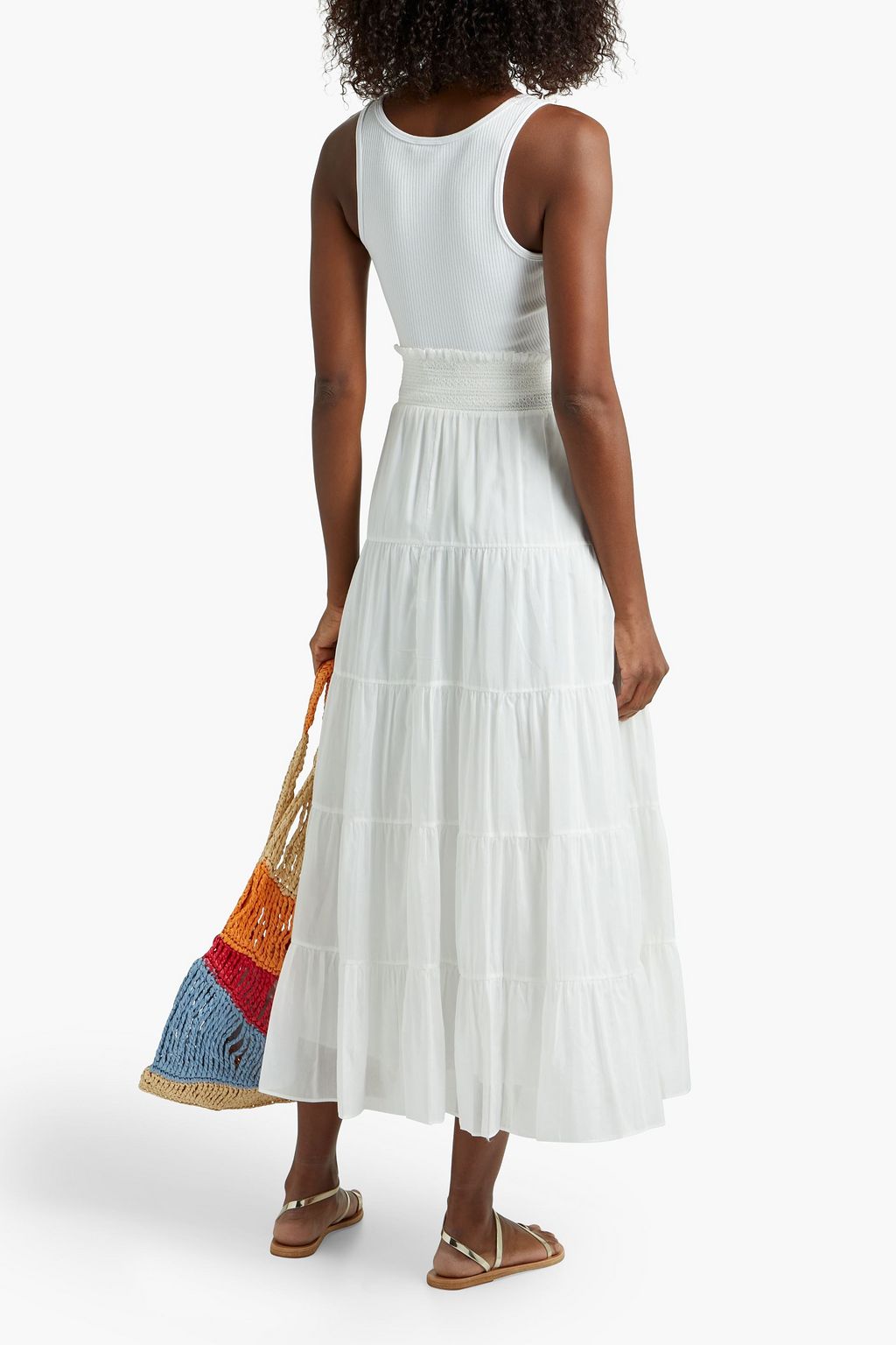 ALICE + OLIVIA Aisha tiered cotton and silk-blend voile maxi skirt