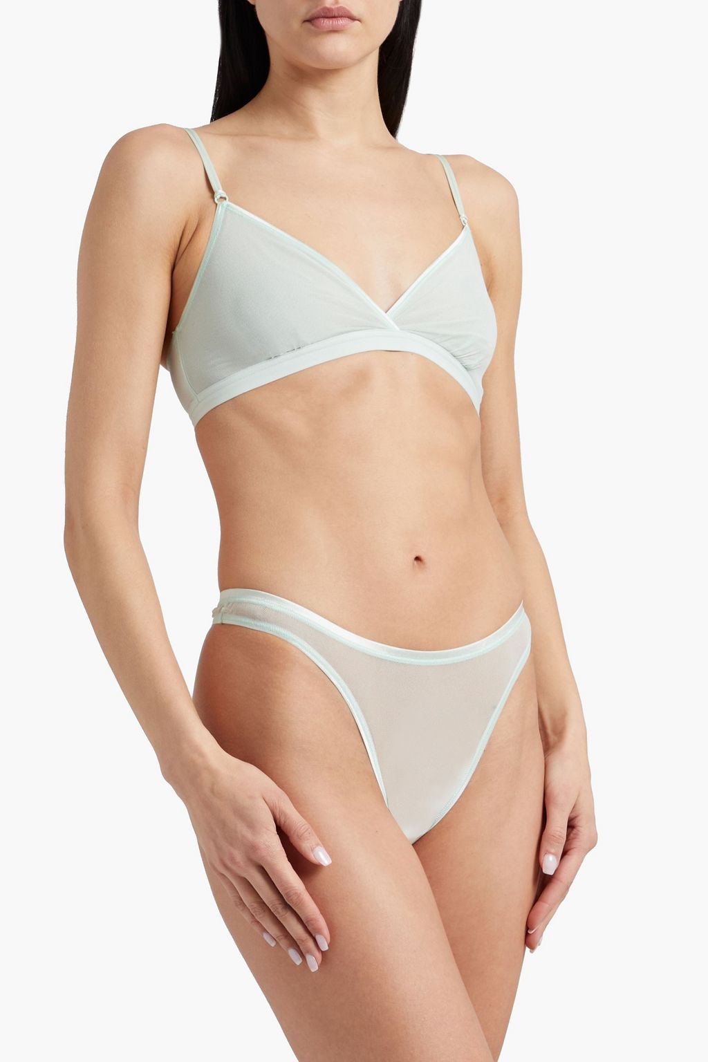 COSABELLA Soiré Confidence stretch-tulle mid-rise thong