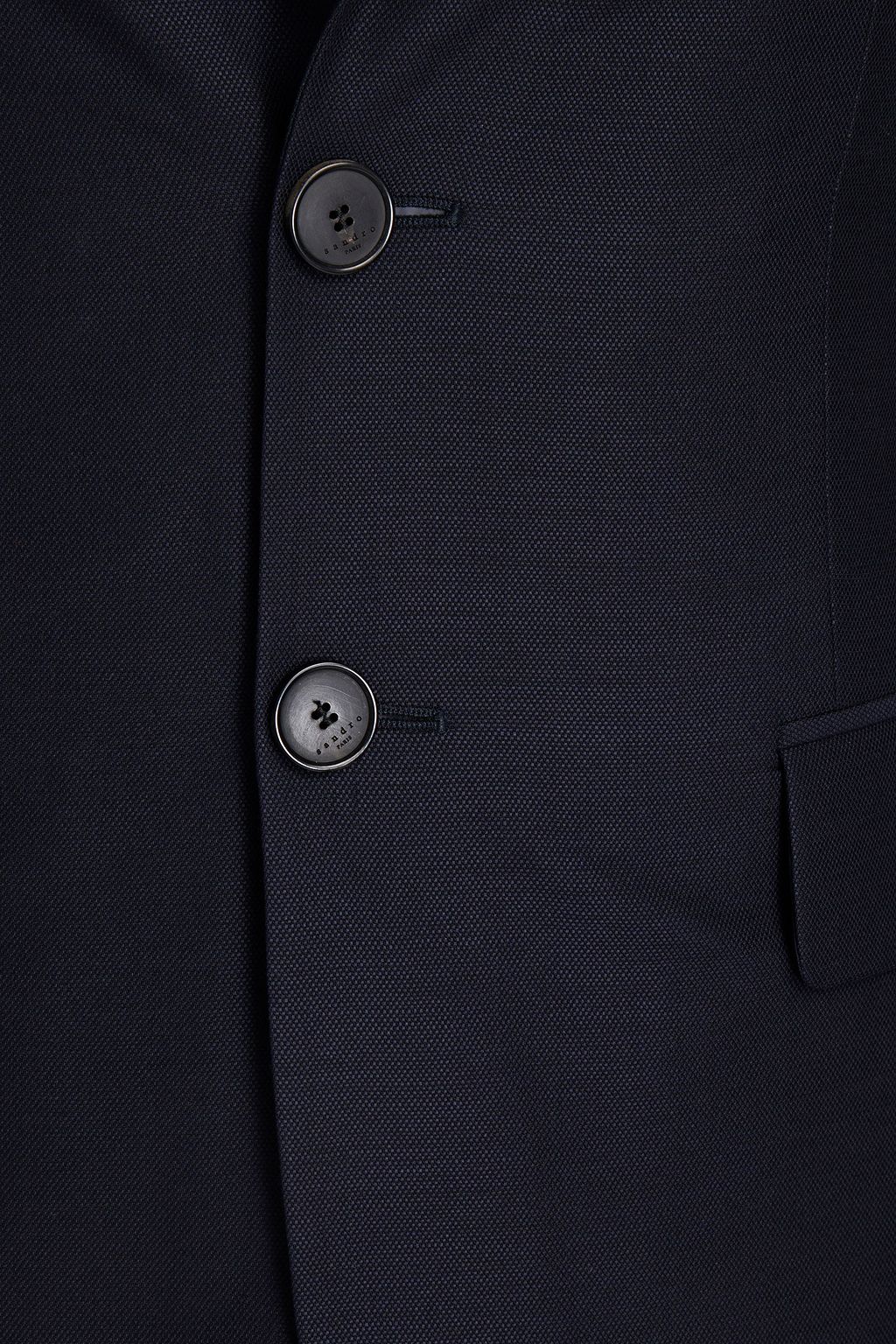 SANDRO Wool-canvas suit jacket