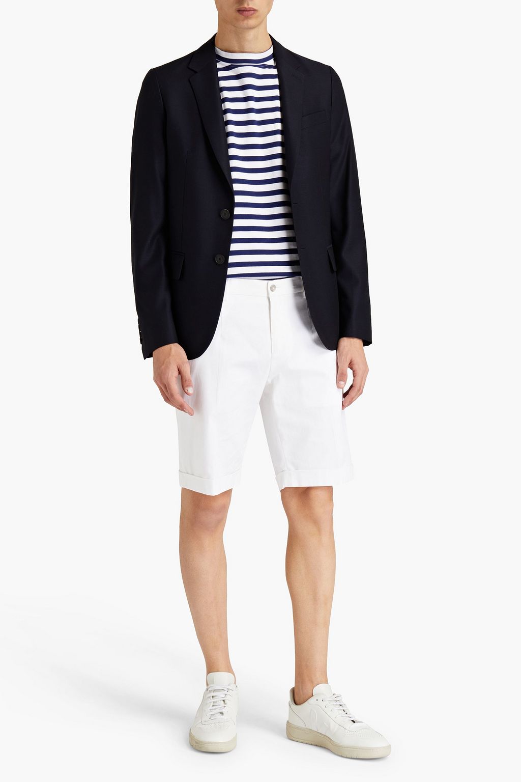 SANDRO Wool-canvas suit jacket