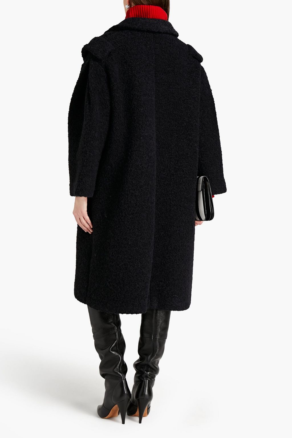 MOSCHINO Alpaca-blend bouclé coat