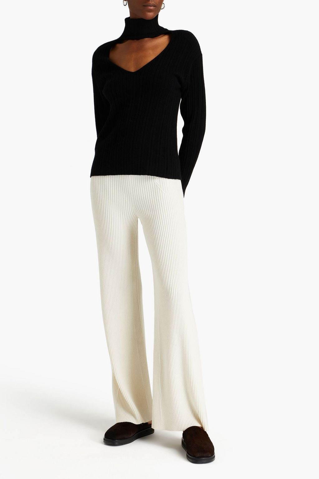 NAADAM Cutout wool and cashmere-blend turtleneck sweater