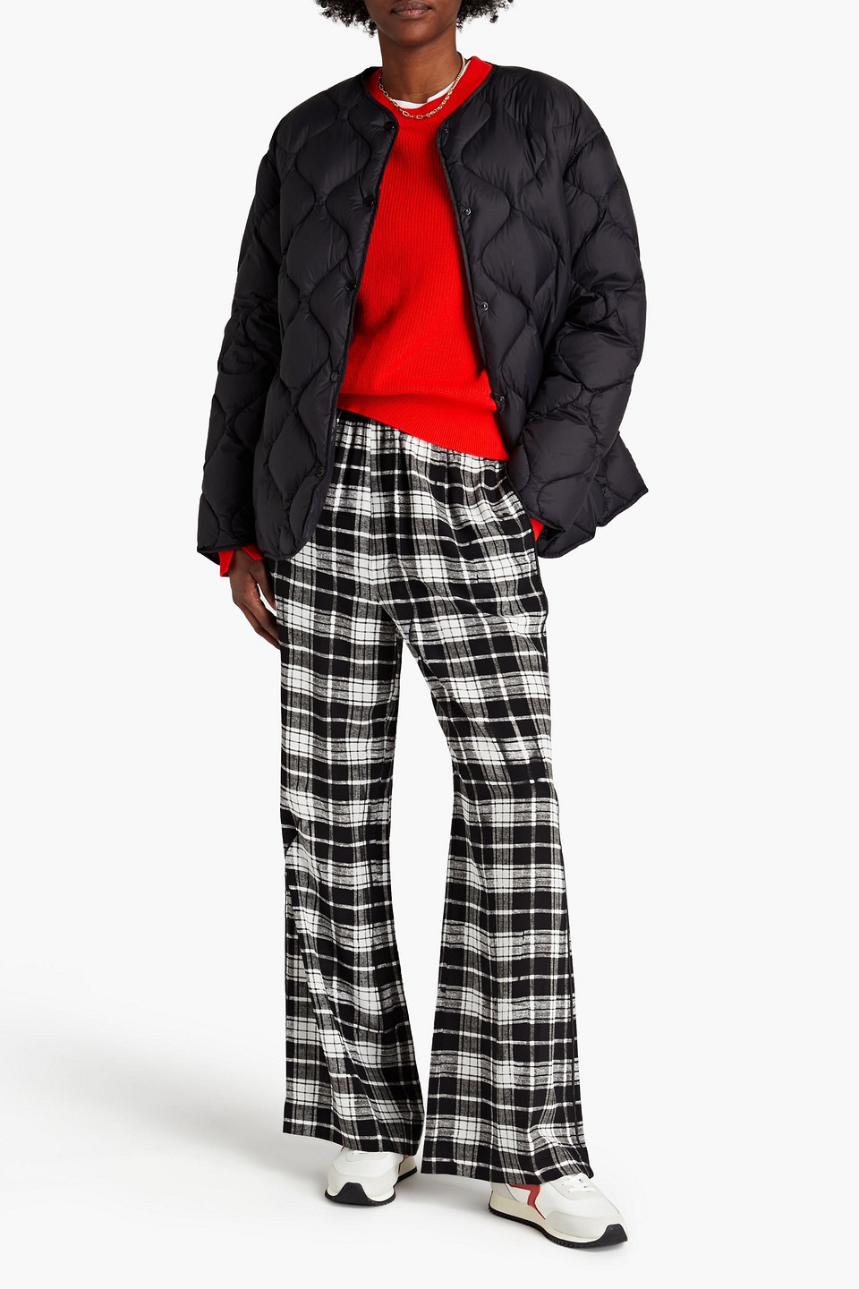 Rag & Bone Rudy Belted Quilted Shell Down Jacket In Black
