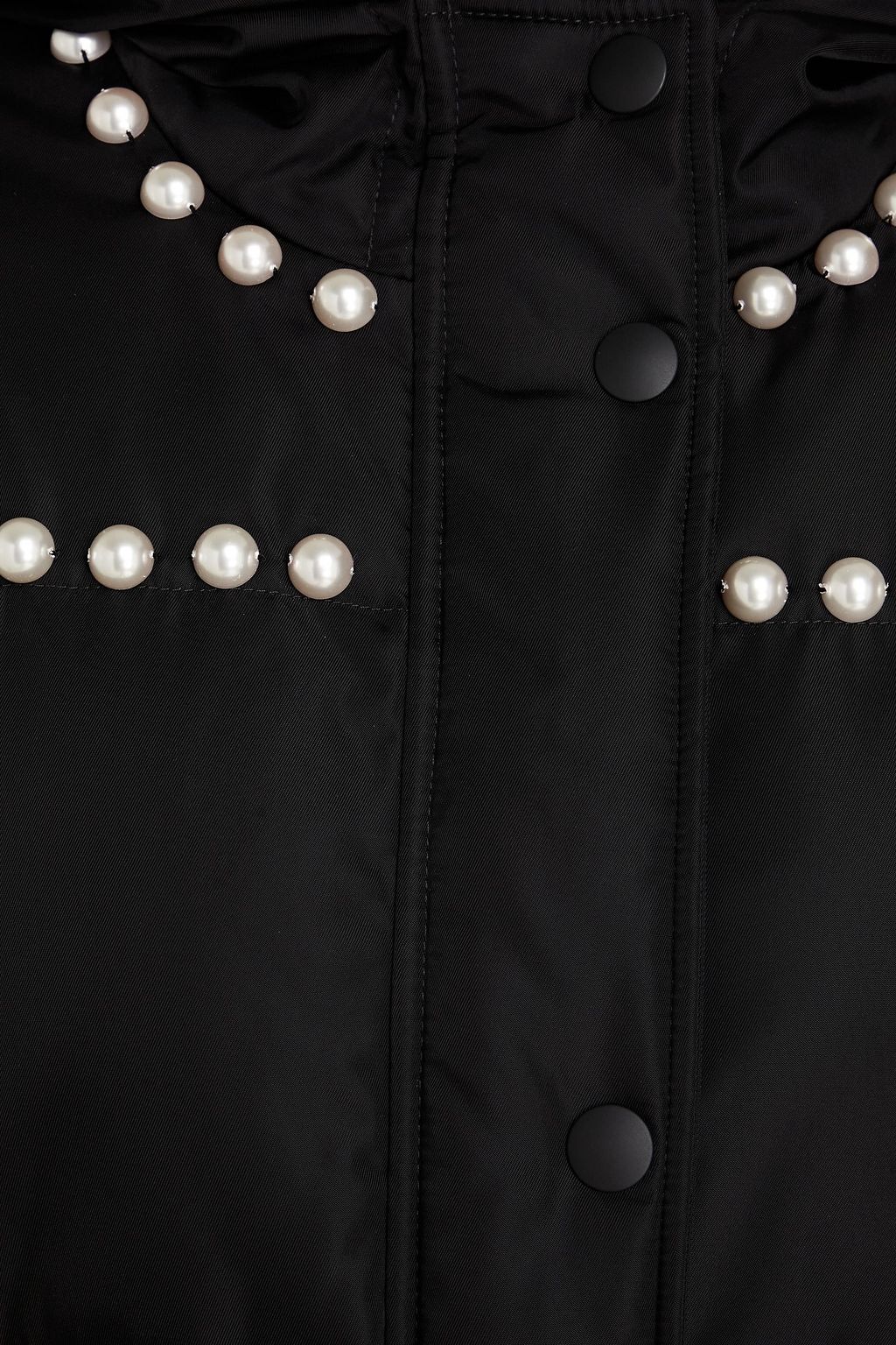 MOSCHINO Jacke aus gestepptem Shell mit Kapuze und Verzierung