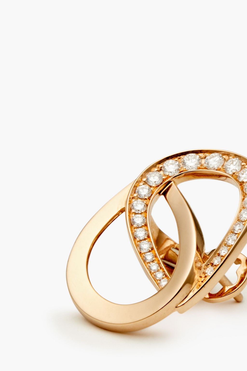 MONTBLANC 18-karat rose gold diamond earrings